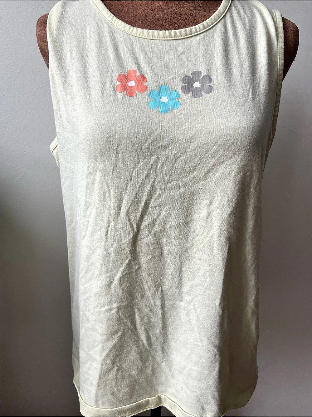 Blair Floral Tank Top in Cream Size Small Like New